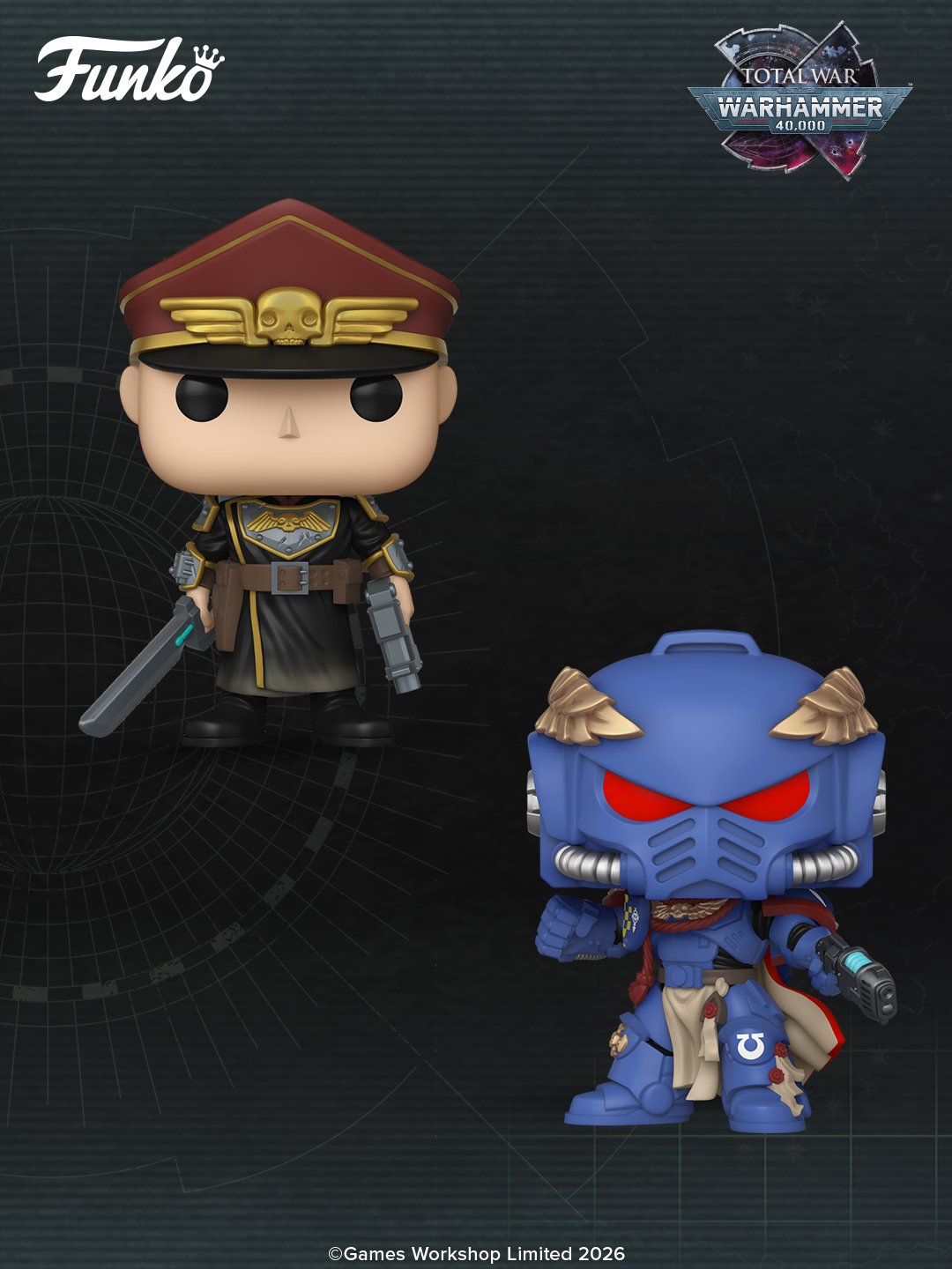 Funko POP! Komisarz Astra Militarum i Space Marine Ultramarines — Total War: Warhammer 40,000